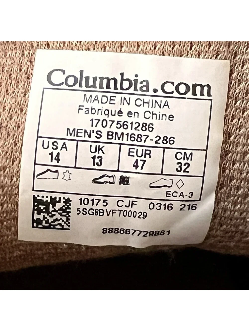 Columbia Davenport Chukka Waterproof Brown Leather Boots Men's Size 14